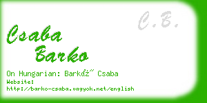 csaba barko business card